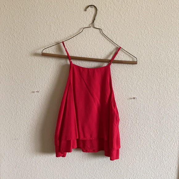 Forever 21 red, flowy tank top. - Picture 4 of 5